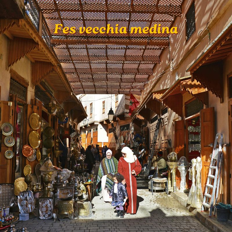 Scorcio caratteristico della medina di Fes